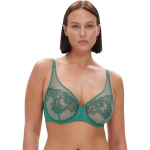 image:imageSimone Perele Saga Sheer Plunge BraGarden Green