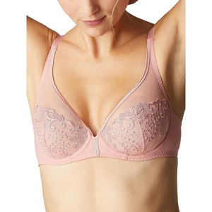 image:imageSimone Perele Womens Delice Sheer Plunge Bra Peach Pink 34C