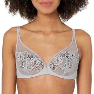 image:imageSimone Perele Womens Saga Sheer Plunge BraSecret Grey