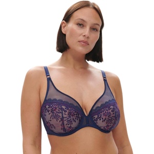 image:imageSimone Perele Womens Singuliere Sheer PlungeMidnight